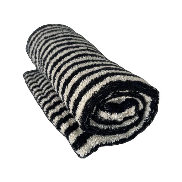 Black Kitchen Towel - Double Sided Pom Pom Turkish - Picture 2 of 9